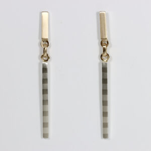 Narrow Striped Dangle & Post Earring